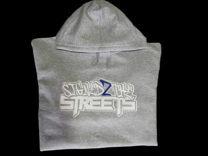 Basic Logo Grey Hoodie - Blue 2