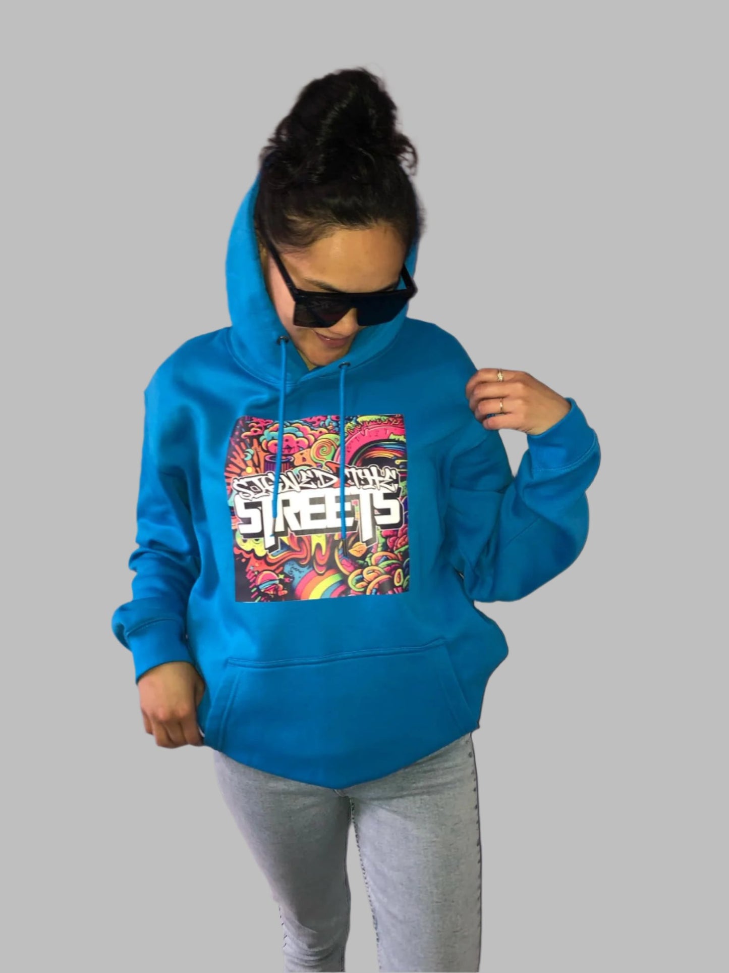 Brand Logo Hoodie - Aqua