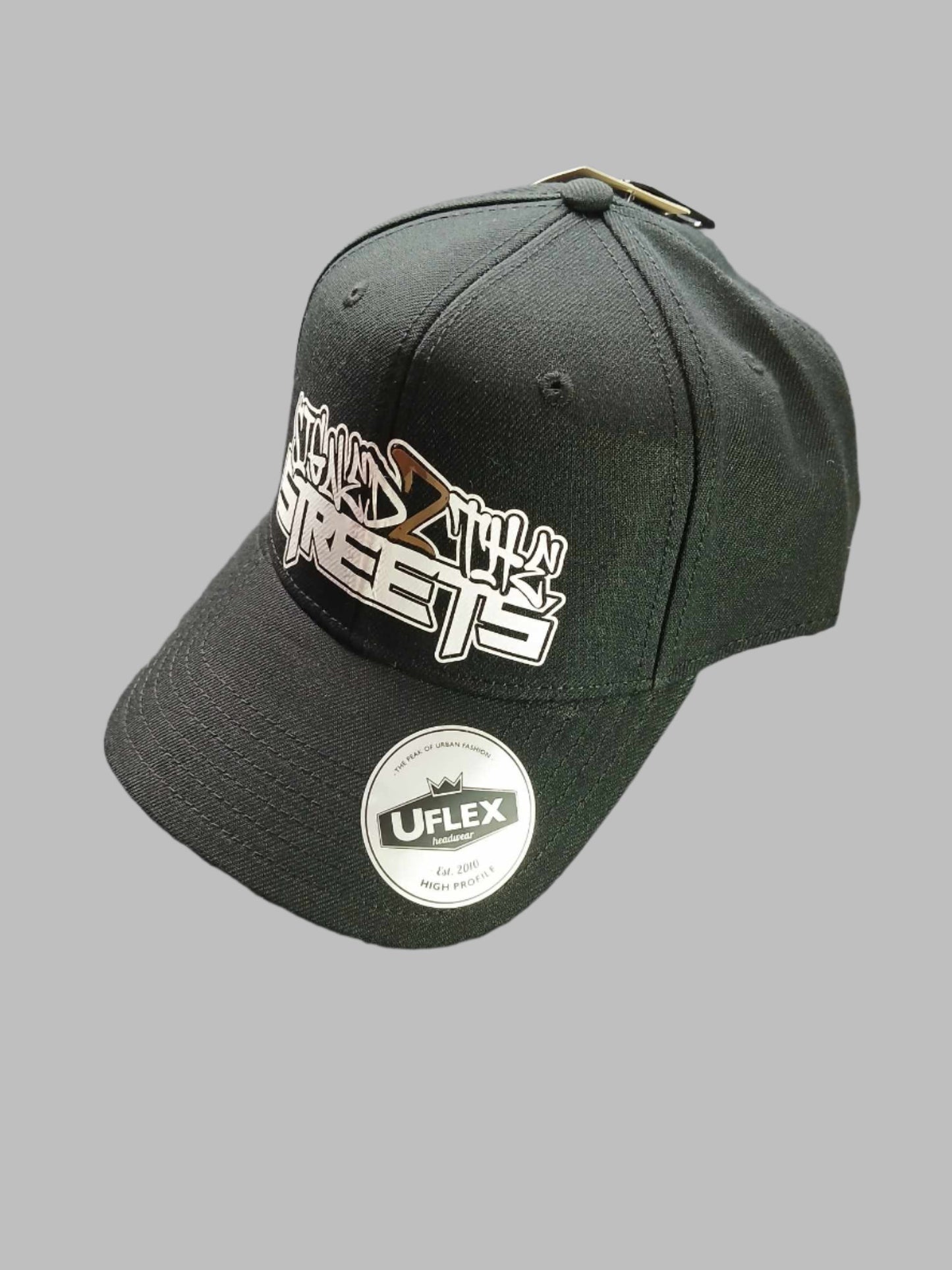 S2TS BLACK Adult High Profile 6 Panel Snap Back - Gold 2