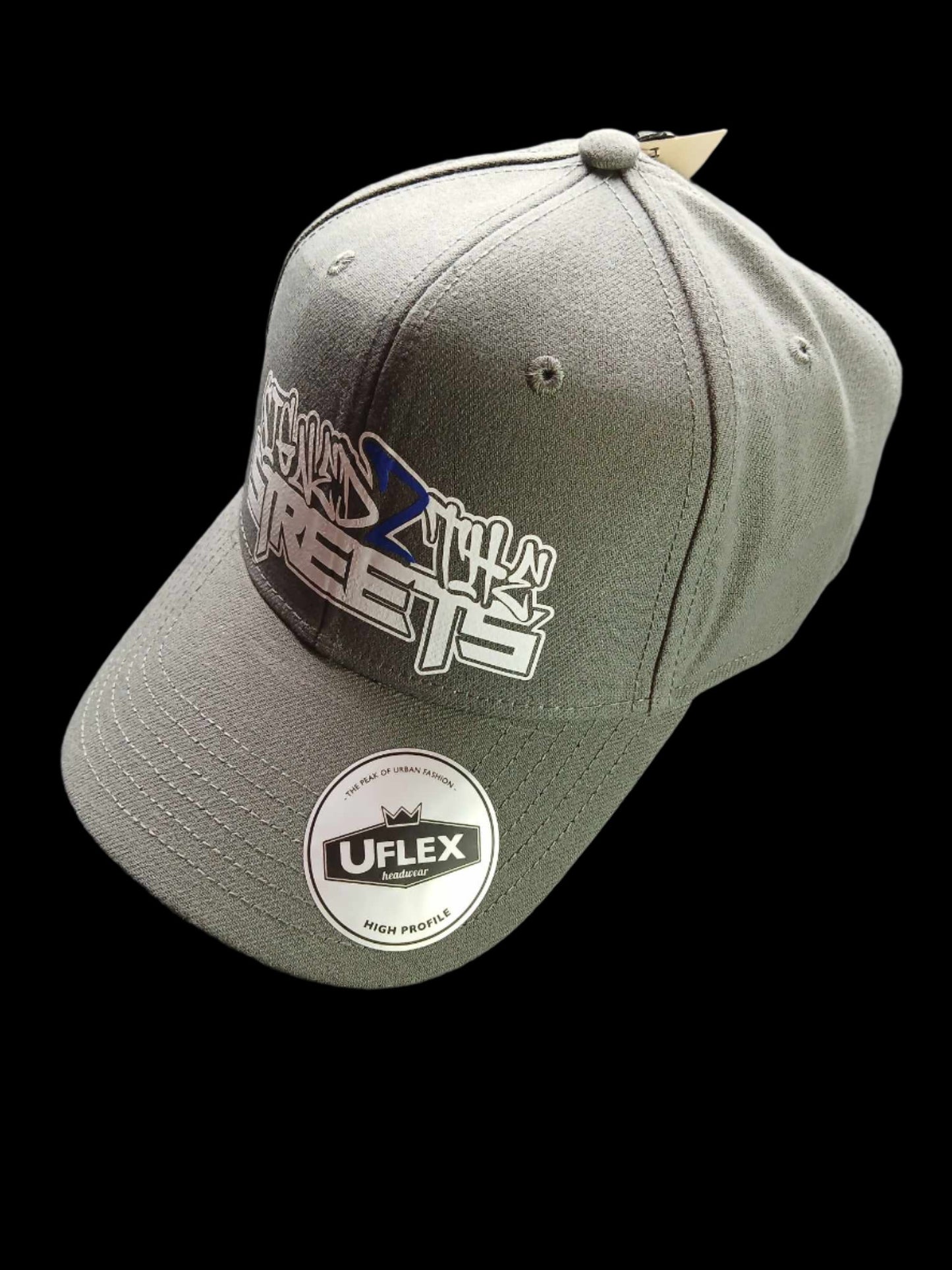 S2TS GREY Adult High Profile 6 Panel Snap Back - BLUE 2