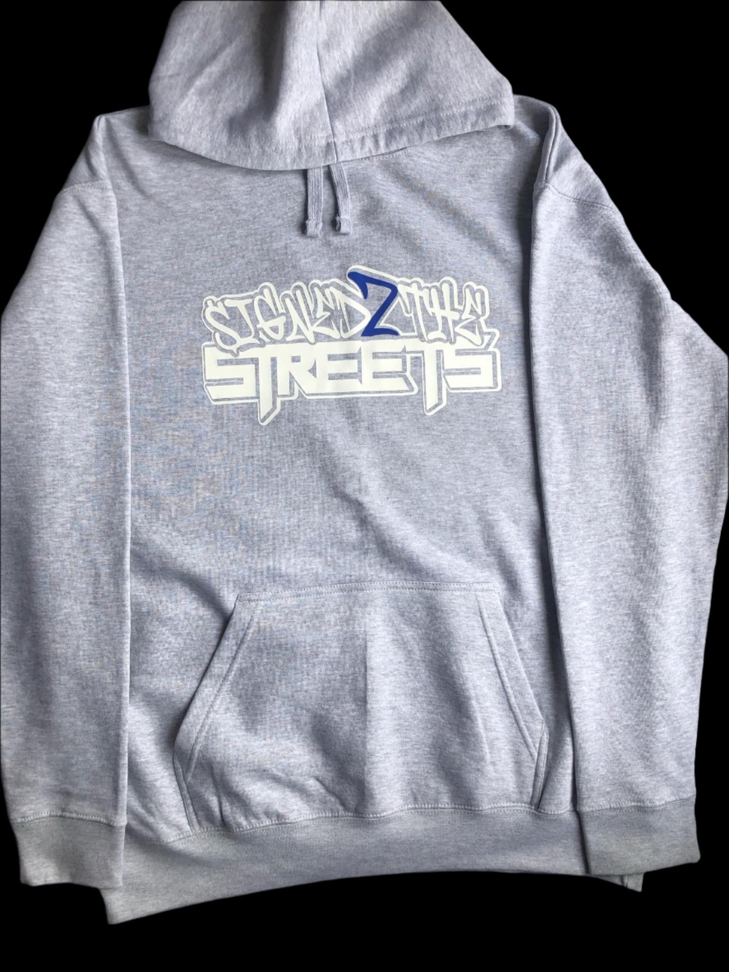 Basic Logo Grey Hoodie - Blue 2