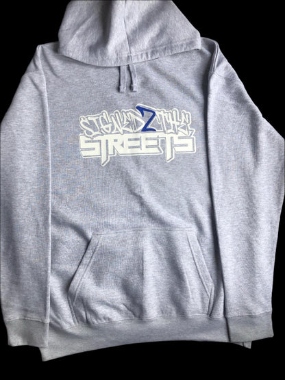 Basic Logo Grey Hoodie - Blue 2