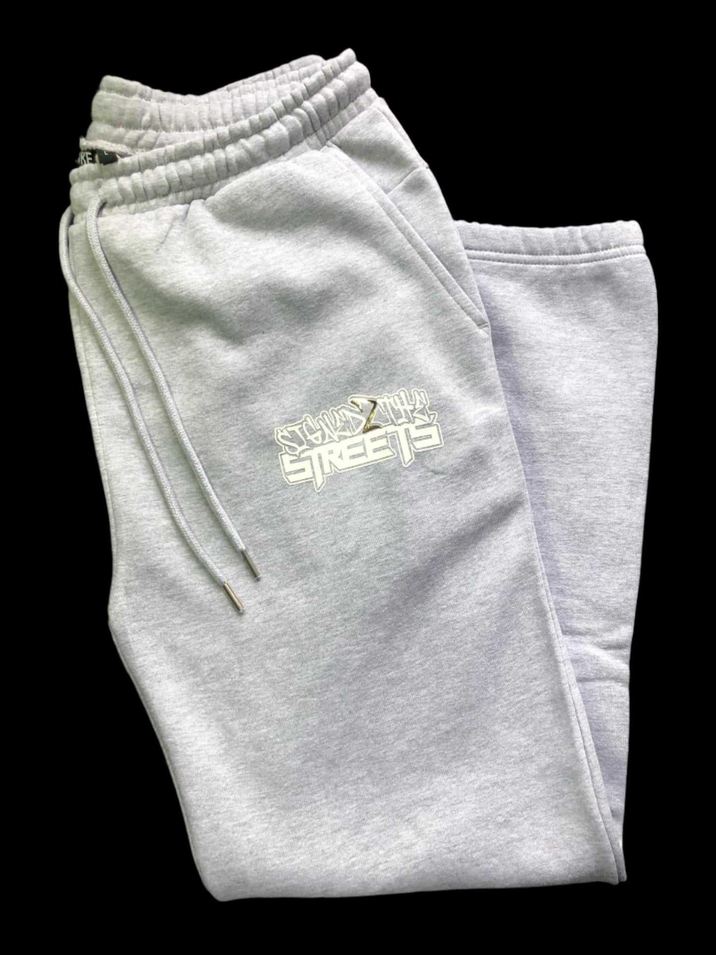 Basic Logo Grey Trackpants - Gold 2